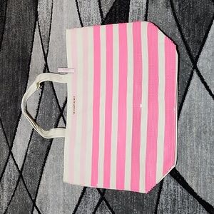 VICTORIA SECRET 2016 OMBRE SEQUINS STRIPED CANVAS CARRY-ALL TOTE BAG